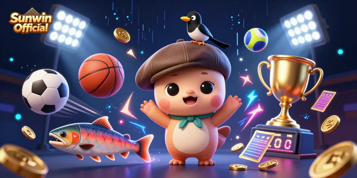 Engage with Sunwin Official through vibrant sports betting action featuring lively characters and dynamic gameplay elements.