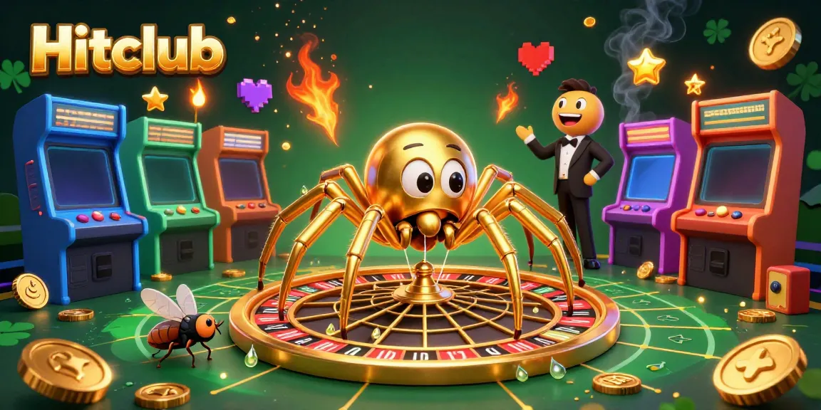 Experience thrill at Hitclub with a 3D roulette wheel and vibrant gaming elements.